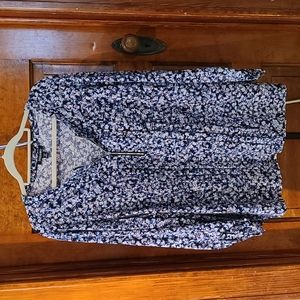 Roz & Ali Navy Floral Blouse